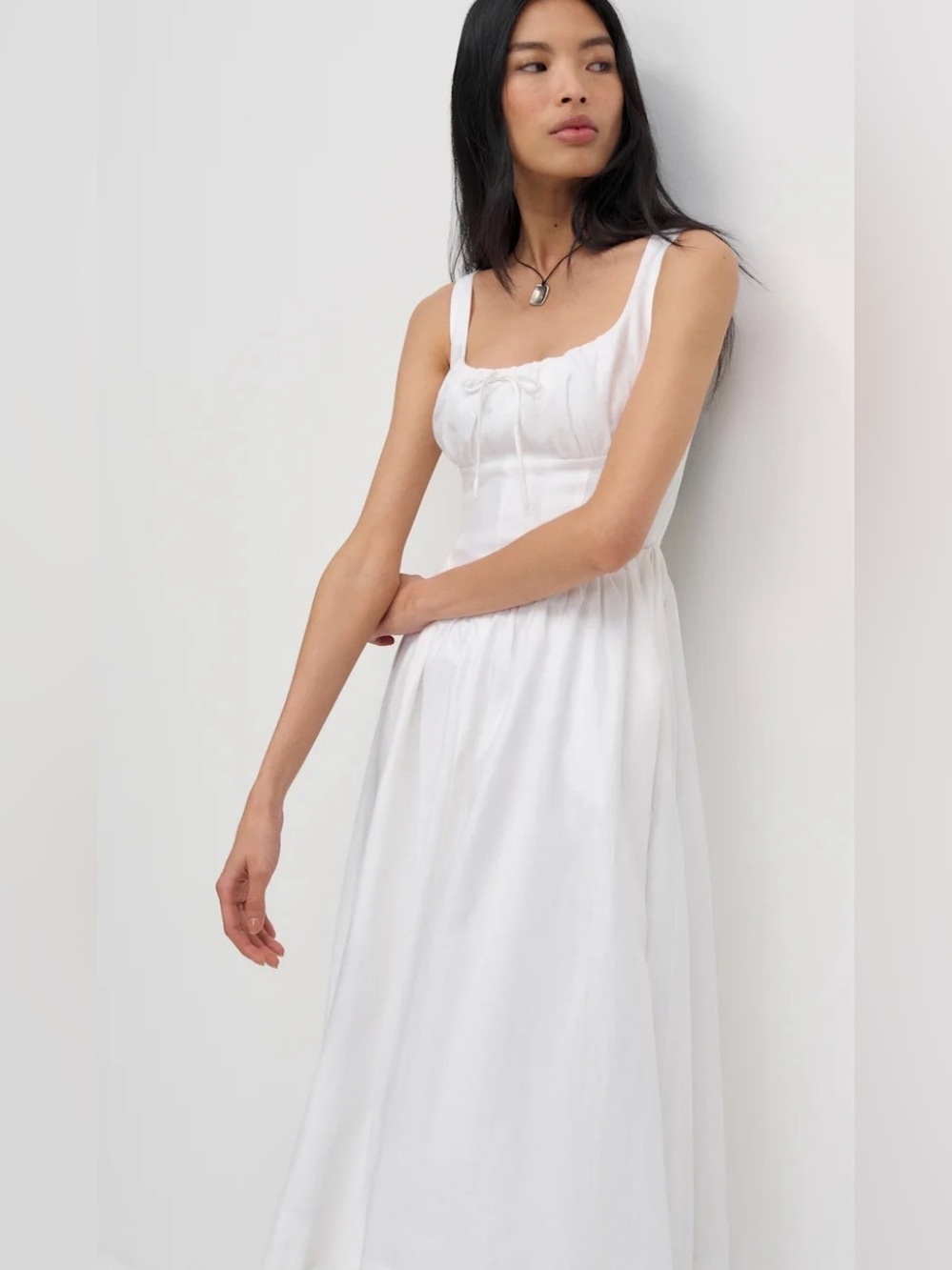 Anthropologie x Reformation Balia Linen Midi Dress Size 10 NWT - Picture 3 of 15